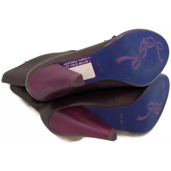 NIB- Poetic Licence Headliner 6.5M Leather Brown Pull-Up Mid-Calf Bootie - Picture 7 of 10